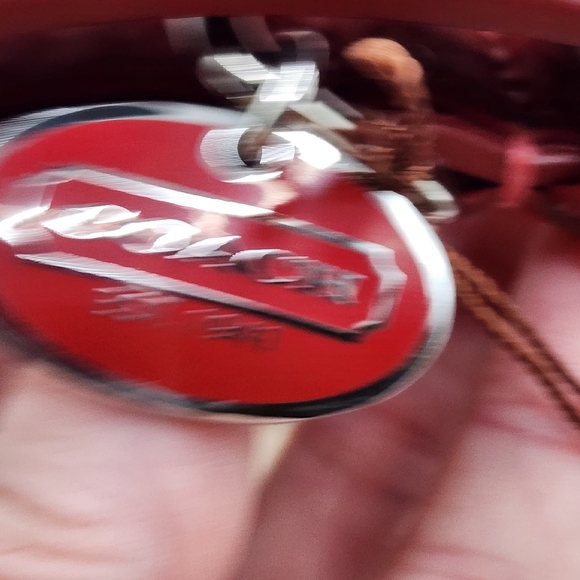 COACH XL Dog Collar Red Leather w Charm XL 22”-26”  8419 - Picture 3 of 12